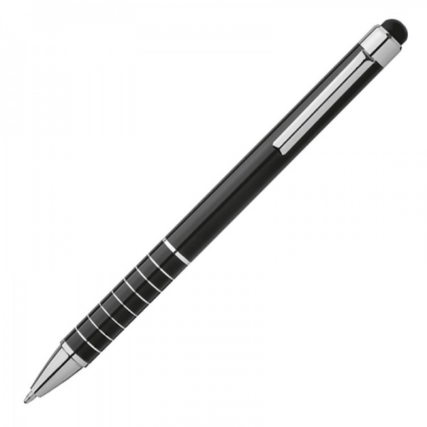 Logo trade promotional merchandise image of: Metal ballpen with touch pen LUEBO