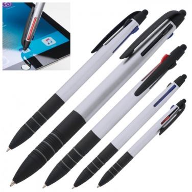 Logo trade advertising products image of: Plastic ballpen 3in1 BOGOTA