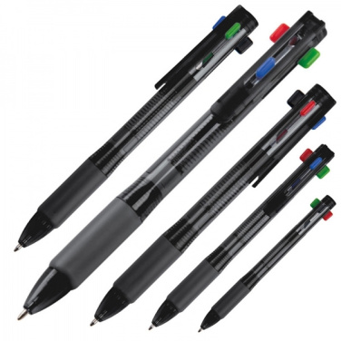 Logo trade promotional giveaway photo of: Plastic ballpen 4in1 NEAPEL