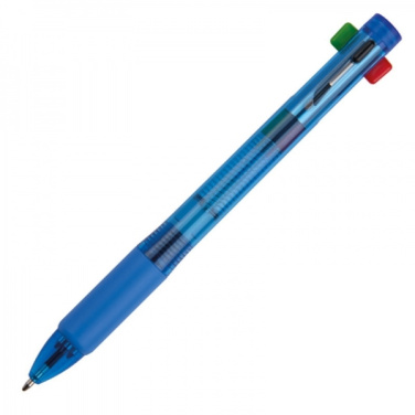 Logo trade promotional merchandise image of: Plastic ballpen 4in1 NEAPEL