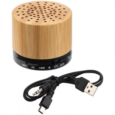 Logo trade promotional gifts picture of: Bamboo bluetooth speaker FLEEDWOOD