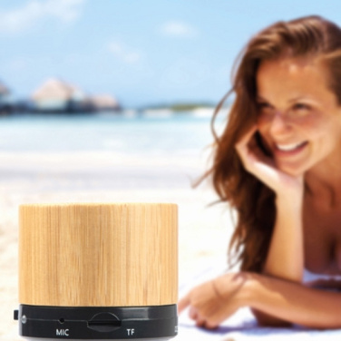 Logo trade advertising products image of: Bamboo bluetooth speaker FLEEDWOOD