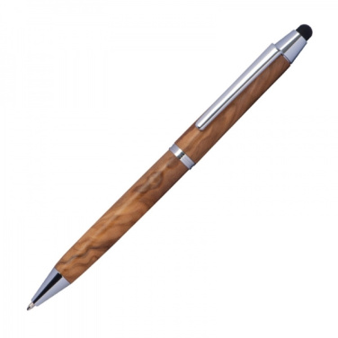 Logotrade promotional giveaway picture of: Wooden ballpen with touch function ERFURT