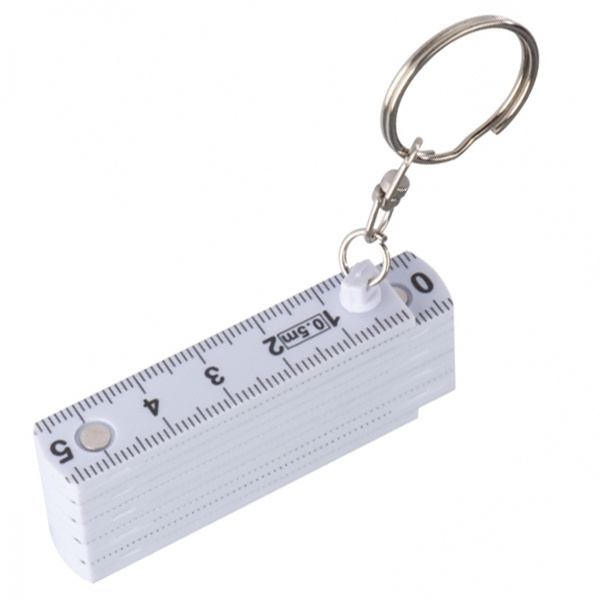 Logo trade promotional item photo of: Keyring with 0,5m ruler