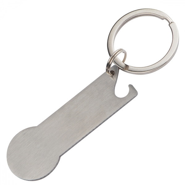 Logo trade promotional gifts image of: Keyring with shopping cart chip STICKIT