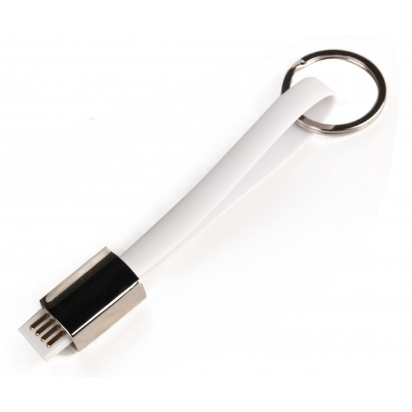 Logo trade advertising product photo of: Data transfer cable and keyring