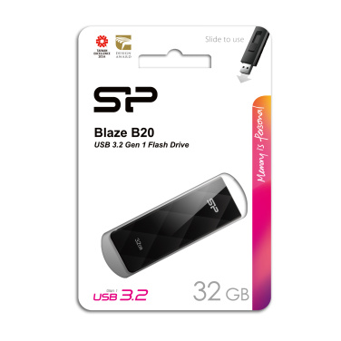 Logo trade corporate gift photo of: Pendrive Silicon Power B20 USB 3.0