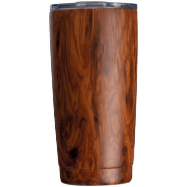 Logo trade promotional gift photo of: Stainless steel mug with wooden look COSTA RICA 550 ml