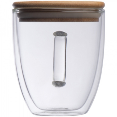 Logo trade business gift photo of: Double-walled glass cup GERTHE 350 ml