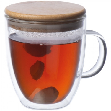 Logotrade promotional merchandise image of: Double-walled glass cup GERTHE 350 ml