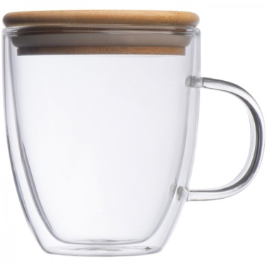 Logotrade business gift image of: Double-walled glass cup GERTHE 350 ml