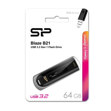 Logo trade promotional merchandise picture of: Pendrive Silicon Power Blaze B21 3.1