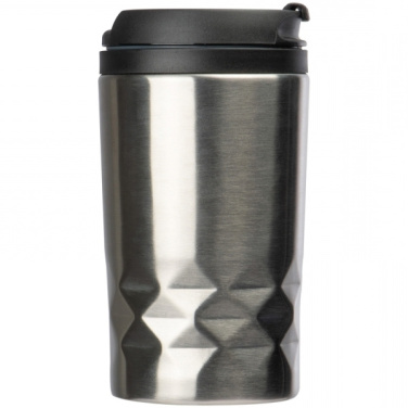 Logotrade promotional merchandise picture of: Stainless steel mug with lid ROMA 250 ml