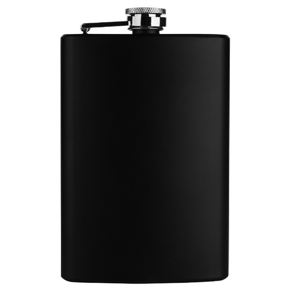 Logo trade promotional gift photo of: Hip flask OLYMPOS Schwarzwolf