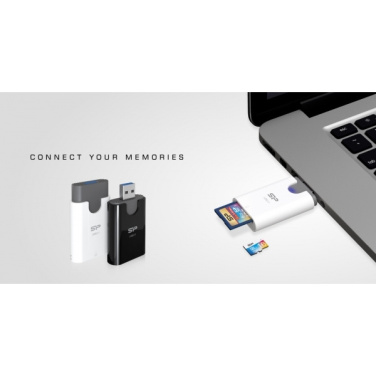 Logo trade promotional products image of: MicroSD and SD card reader Silicon Power Combo 3.1