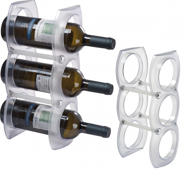 Logo trade promotional merchandise picture of: Plastic wine rack MONTEGO BAY