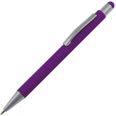 Logo trade promotional items image of: Metal ballpen touch pen soft touch SALT LAKE CITY