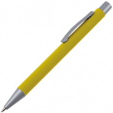 Logo trade promotional giveaway photo of: Metal ballpen soft touch ABU DHABI