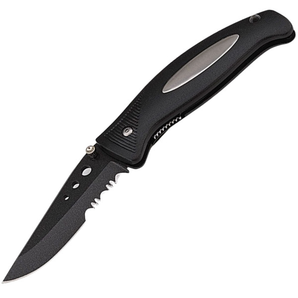 Logo trade promotional items picture of: Folding knife STYX Schwarzwolf