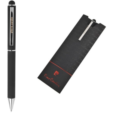 Logo trade promotional merchandise image of: Metal ballpoint pen, touch pen, soft touch CLAUDIE Pierre Cardin