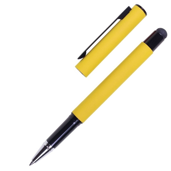 Logo trade promotional merchandise image of: Roller touch pen, soft touch CELEBRATION Pierre Cardin