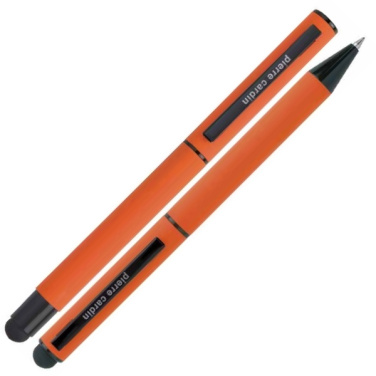 Logo trade promotional merchandise image of: Writing set touch pen, soft touch CELEBRATION Pierre Cardin