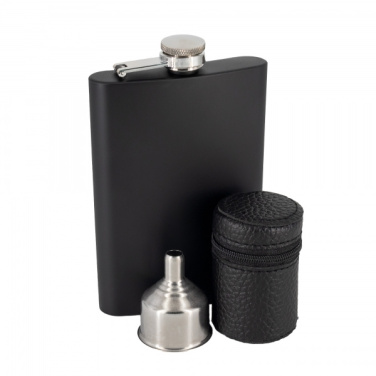 Logo trade promotional product photo of: Hip flask MADONIE Schwarzwolf