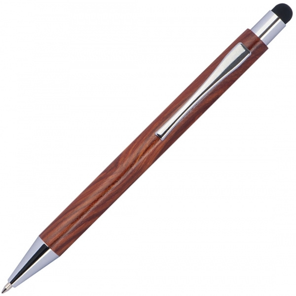 Logo trade promotional merchandise picture of: Wooden ballpen BILZEN