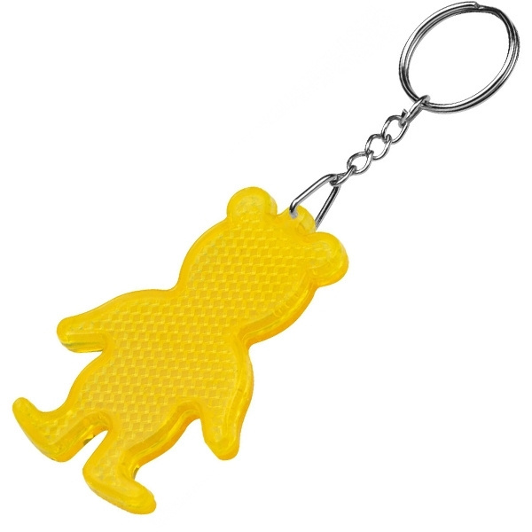 Logo trade promotional merchandise picture of: Reflective keyring BEAR