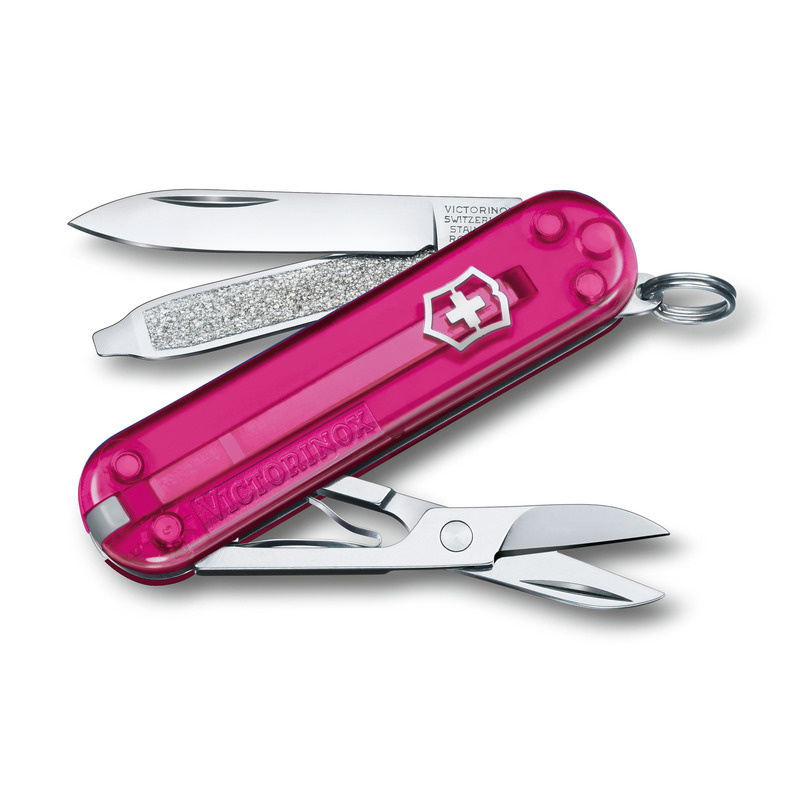 Logo trade promotional gift photo of: Pocket knife Classic SD transparent Victorinox