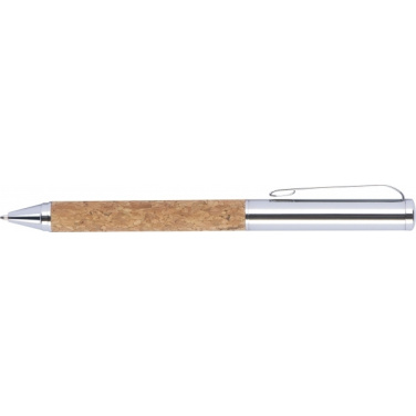 Logotrade promotional item picture of: Twist-ballpen metal and cork LILLEHAMMER