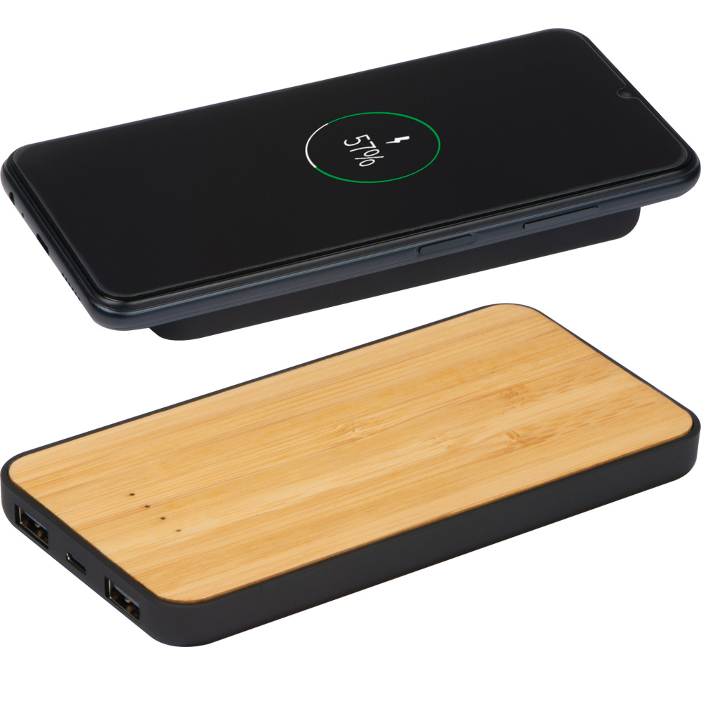 Logotrade corporate gift image of: Wireless charger and powerbank 8000 mAh MILAN