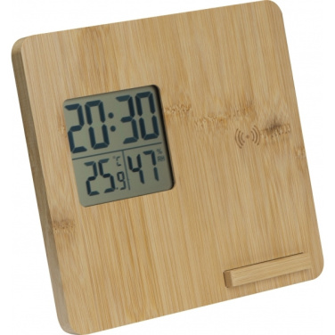 Logotrade promotional giveaway picture of: Bamboo weather station GRANADA