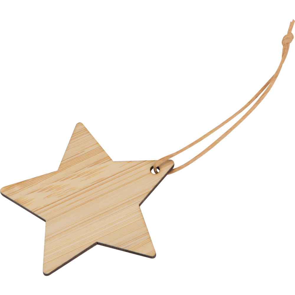 Logo trade advertising products image of: Bamboo star pendant FOGGIA