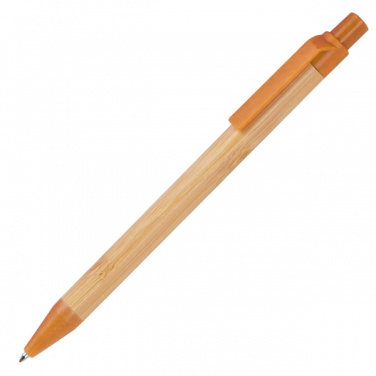 Logo trade promotional giveaways image of: Wheatstraw and bamboo ballpen HALLE