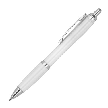 Logo trade promotional merchandise photo of: Transparent ballpen ALKEN