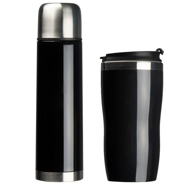 Logotrade promotional gift image of: Set of vacuum flask and drinking cup SPLIT 450 ml