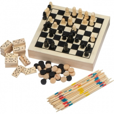 Logo trade promotional gifts image of: Wooden game collection RIGA