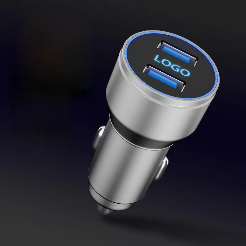 Logo trade corporate gift photo of: Car charger with enlighted logo for engraving