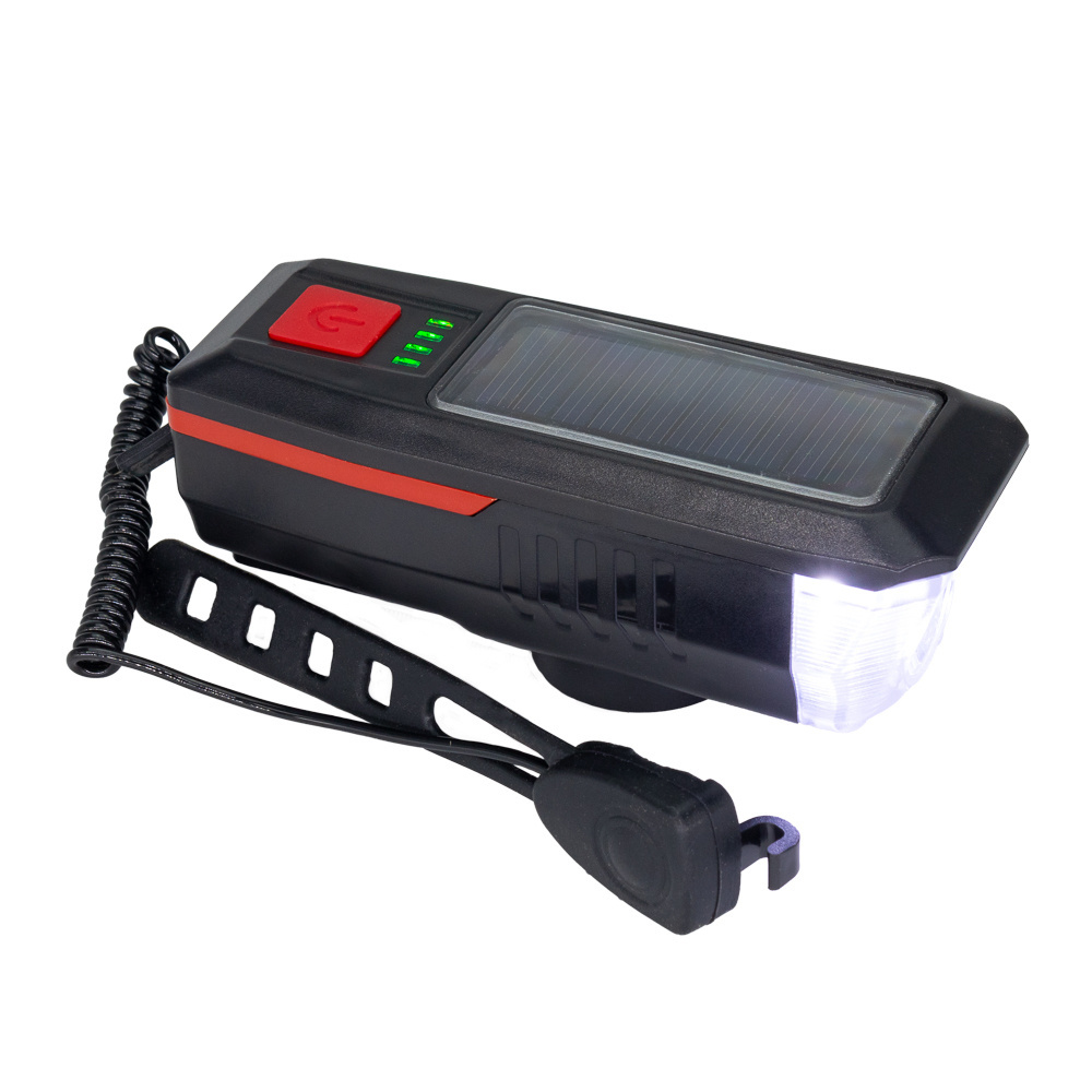 Logo trade business gift photo of: Solar bike light with horn, MC-5