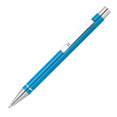 Logo trade promotional items image of: Metal semi gel ballpoint Pen ALMEIRA