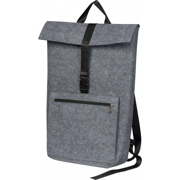 Logo trade promotional gifts image of: RPET Felt Backpack BIRMINGHAM