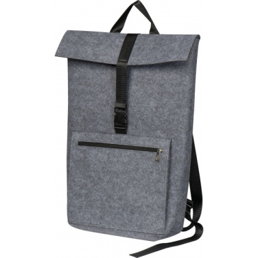 Logo trade corporate gifts image of: RPET Felt Backpack BIRMINGHAM