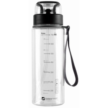 Logo trade promotional giveaways image of: Drinking bottle SEYHAN 900 ml Schwarzwolf