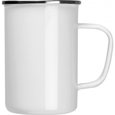 Logo trade promotional merchandise photo of: Enamel cup Adelaine