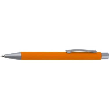 Logo trade promotional giveaways picture of: Mechanical pencil soft touch ANCONA