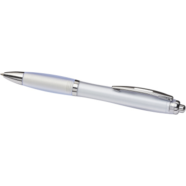 Logo trade promotional merchandise photo of: Curvy ballpoint pen with frosted barrel and grip