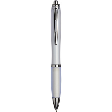 Logo trade promotional items image of: Curvy ballpoint pen with frosted barrel and grip