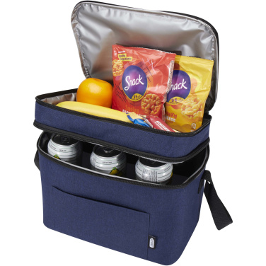 Logo trade corporate gift photo of: Tundra GRS RPET double compartments cooler bag 13L