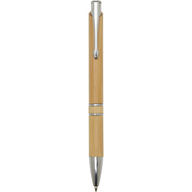 Logotrade business gift image of: Wicker bamboo ballpoint pen